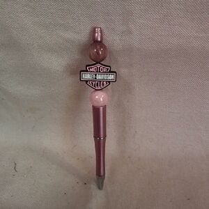 Harley-Davidson Metallic Pink Beaded Logo Ballpoint Pen